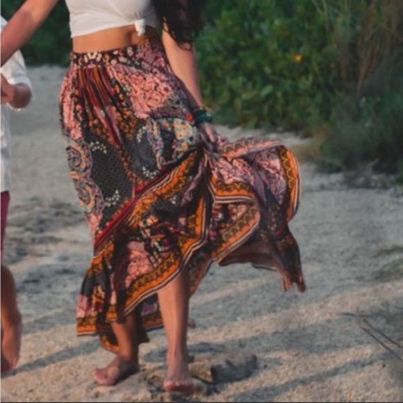 Allaire Hi Low Bhanuhi by Jyoti maxi Skirt - Picture 1 of 8